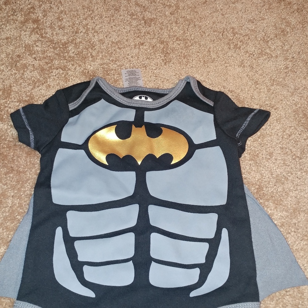 Batman onesie with detachable cap
